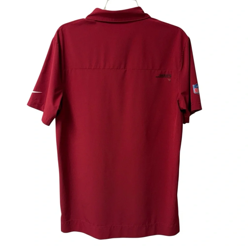 Arizona Cardinals Nike On Field Dri Fit Collared Polo Medium Red Lightweight EUC